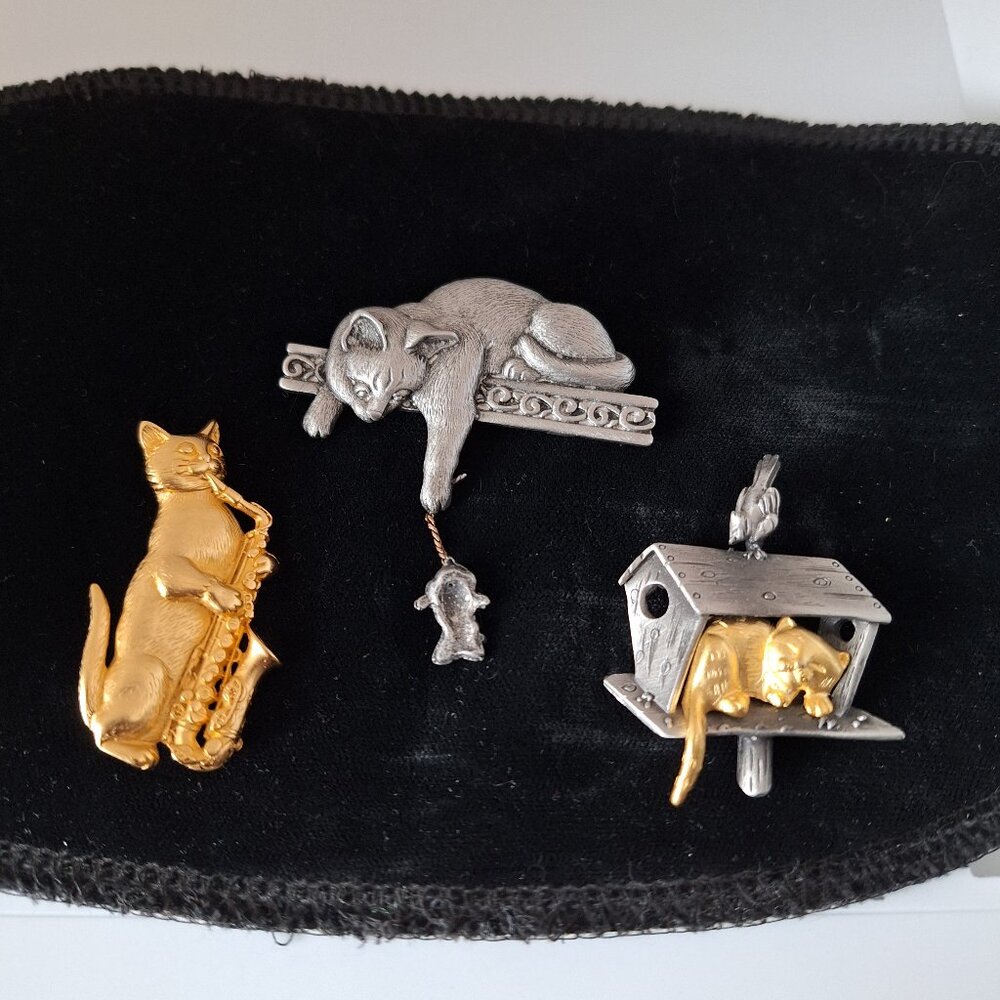 Vintage Kitty Brooches
